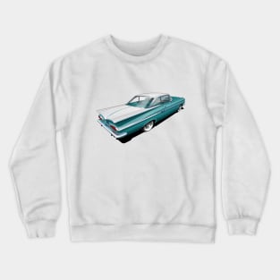 1959 Chevrolet Impala in turquoise and white Crewneck Sweatshirt